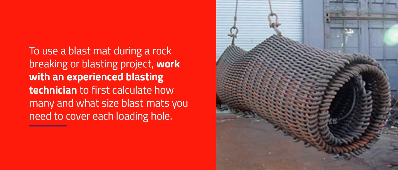 How to Use Blast Mats During Rock Breaking